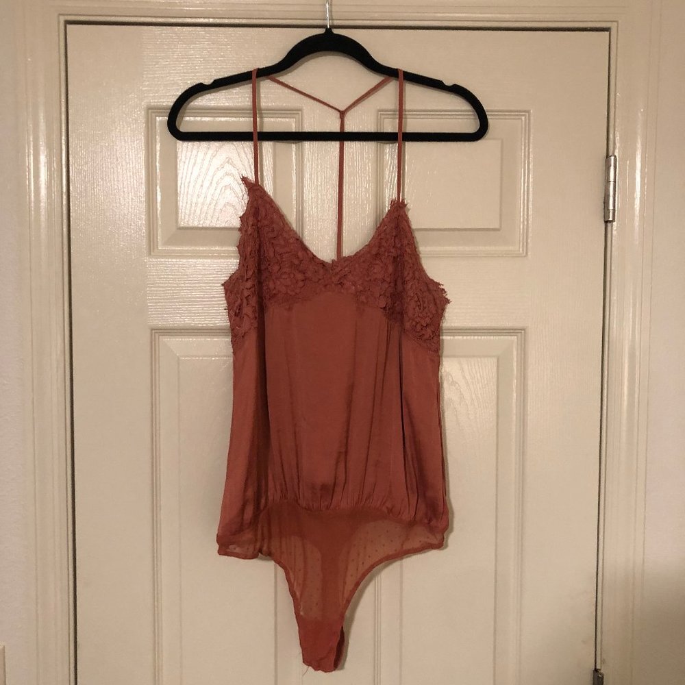 Intimately Free People Rust Lace Bodysuit
